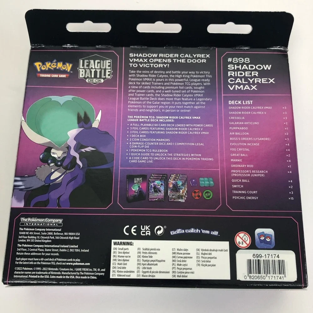 Pokémon League Battle Deck - Shadow Rider Calyrex VMAX NEW